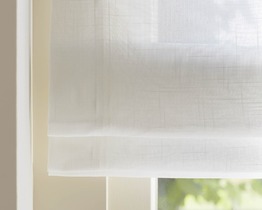 White roman blinds