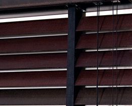 Black wooden blinds