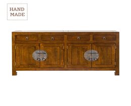 Comodă Ibuku cu 4 uși + 4 sertare, maro 174x50x90cm