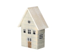 Dekoracja Snow House 19cm alb gri