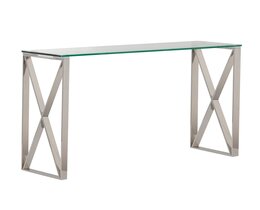 Masă consolă Senso argintie 120x40x80cm