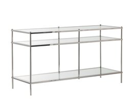 Masă consolă argintie pură 120x40x80cm