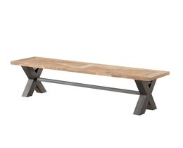 Bancă Moscal 160x40x46 negru și natural