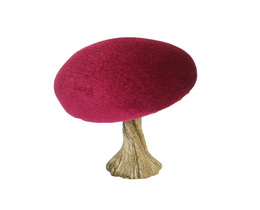 Ciupercă de catifea Dekoracja 10 cm rubin