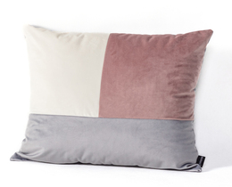 Poduszka Patchwork kwadratowa roz gri alb