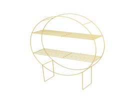 Suport de etajeră Chicago auriu înălțime 60,5cm