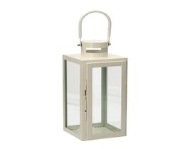 Lampion Metalowy Elegance Alb 40 cm