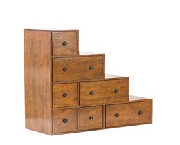 Bibliotecă Zen maro, 7 sertare 88x35x88cm