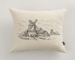 Husă de pernă pentru pernă Countryside Windmill 45x45 cm