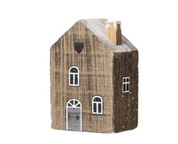 Dekoracja Snow House 12cm maro închis