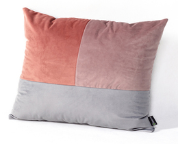 Poduszka Patchwork kwadratowa roz gri liliac
