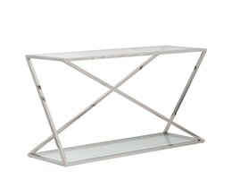 Masă consolă Vertigo argintie 120x40x80cm