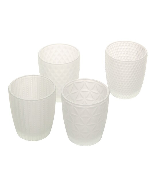 Świeczniki Altare 4szt. milk glass