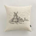 Cushion cover for cushion Countryside Windmill 45x45 cm